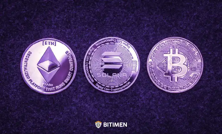 مقایسه قیمت سولانا با بیت‌کوین و اتریوم